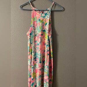 Lilly Pulitzer Floral Dress in Pink and Green